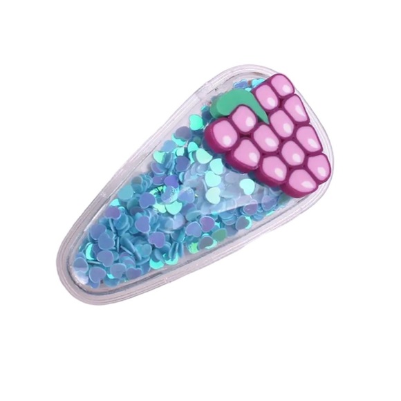 5 PCs Confetti Fruit Shaker Snap Hair Clips for Girls and Adults - Picture 5 of 13